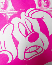 Load image into Gallery viewer, Fluorescent Pink Scared Mickey Print
