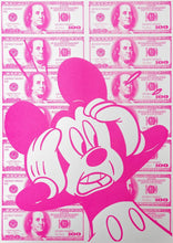 Load image into Gallery viewer, Fluorescent Pink Scared Mickey Print