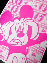 Load image into Gallery viewer, Fluorescent Pink Scared Mickey Print