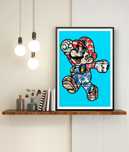 Load image into Gallery viewer, Money Mario Limited Edition Print - Blue
